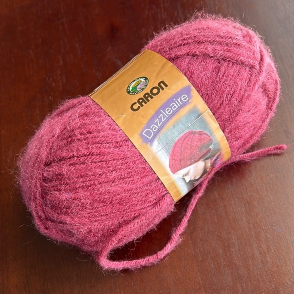 1 skein of red bulky yarn - Summer Rose
